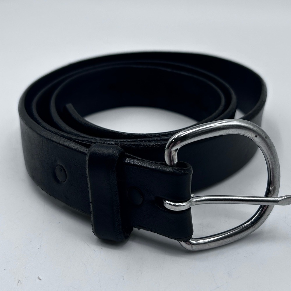 Silver Creek Classics Mens Black Top Grain Leather Belt Sz 42 Made in USA K1203